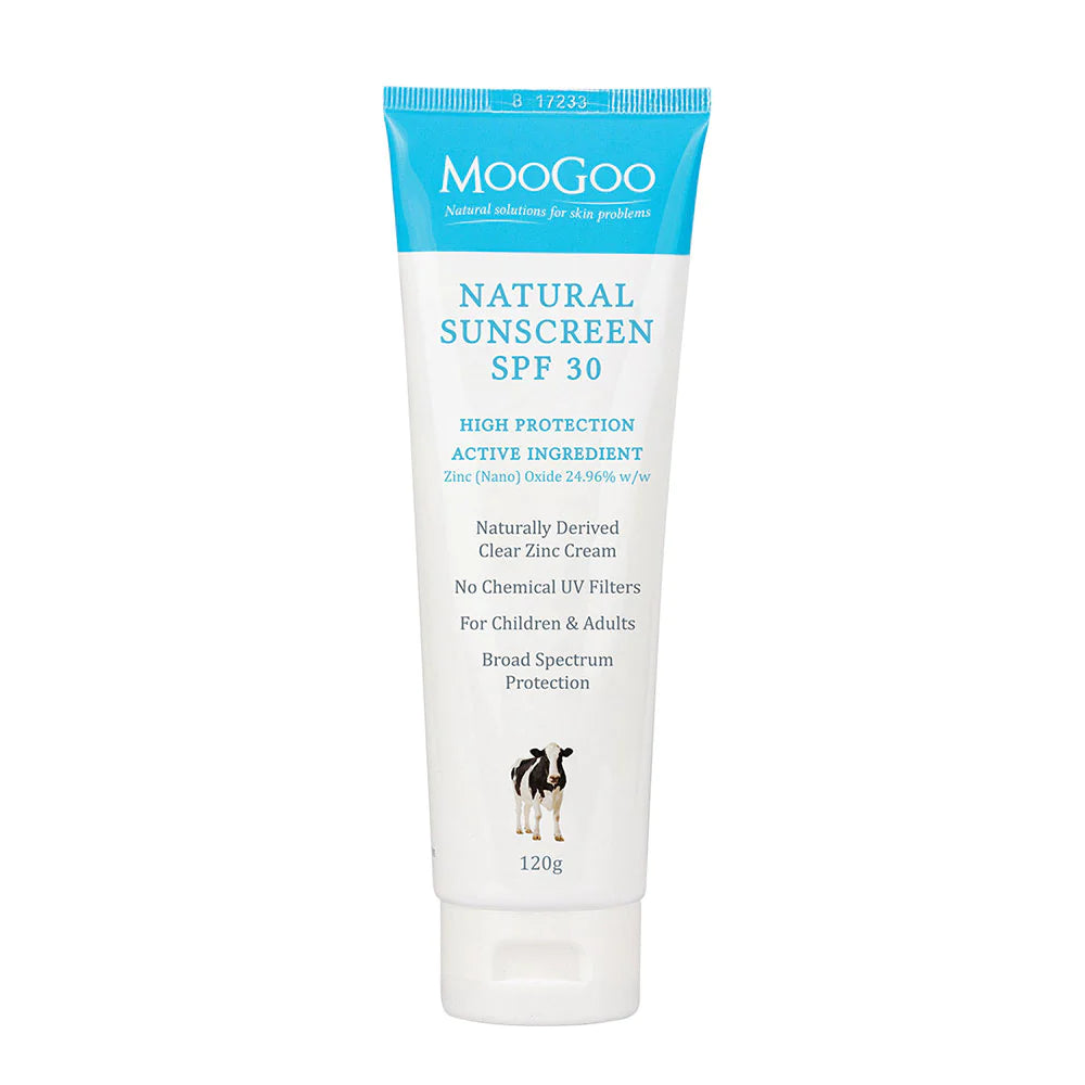 Clear Zinc Sunscreen SPF 30 Broad Spectrum MooGoo Ireland