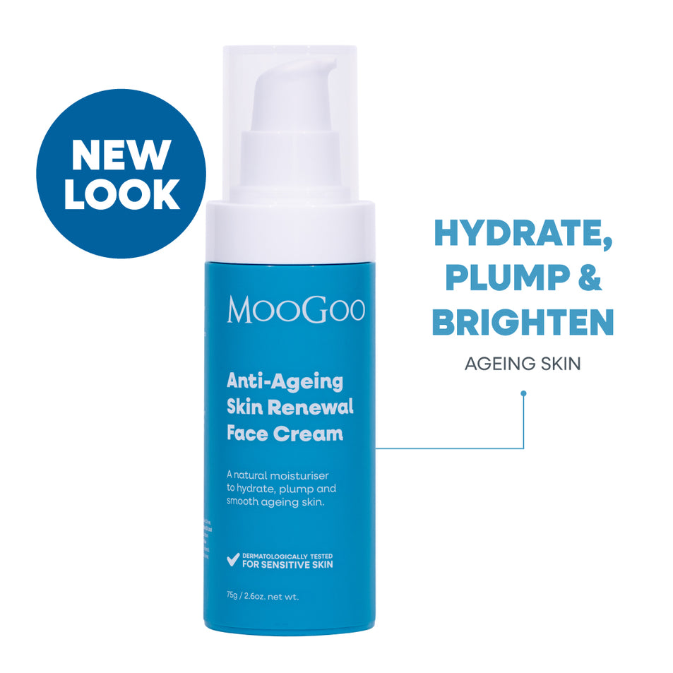 MooGoo Amplified Anti-Ageing Peptide Active Serum 25ml in white background, improves skin firmness & elasticity. 50x more potent than regular Argireline. 