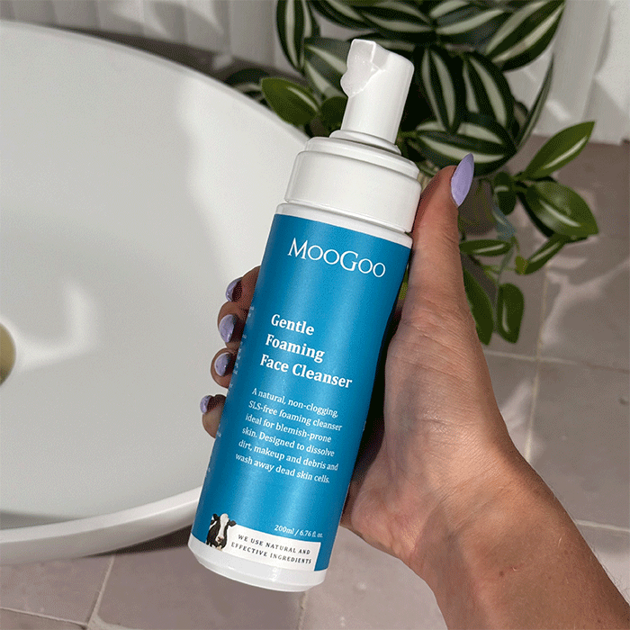 Gentle Foaming Face Cleanser | All Skin Types | MooGoo Skincare ...
